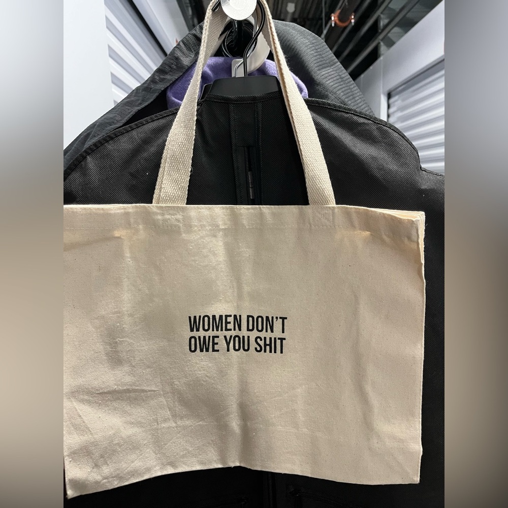 NEW Women Don't Owe You Sh-t Canvas Tote Bag